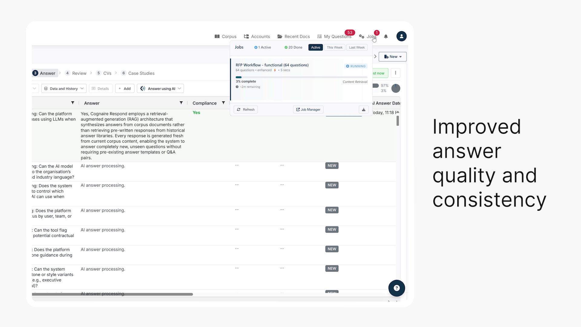 Respond for Questionnaires — product walkthrough poster